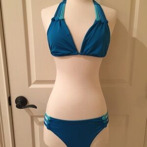 BECCA by Rebecca Virtue blue bikini